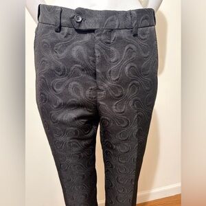 Insomnia Black Textured Pants Made in Italy Size 30
